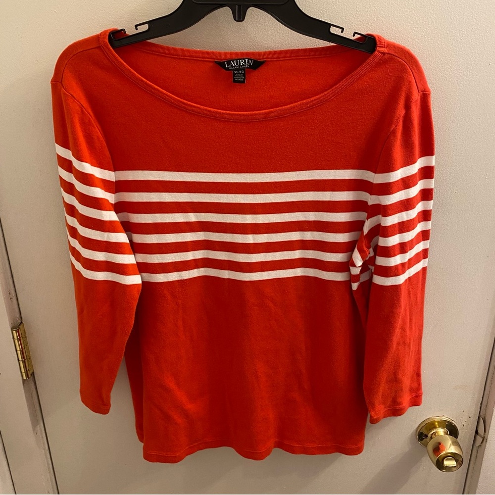 Lauren Ralph Lauren Striped Sweater Size XL